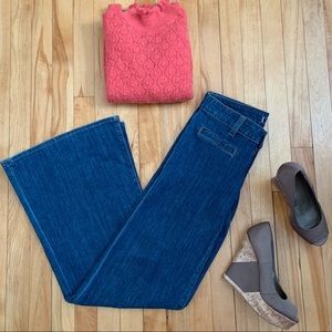 Hudson Farrah welt pocket wide flare jeans